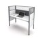 Bestar Bestar Pro-Biz 63W Single Office Cubicle with Gray Tack Board and High Privacy Panels in white 100871DG-17 - alternate 6